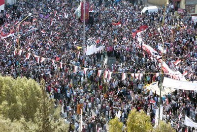 Manifestation en soutien à Bachar al-Assad 